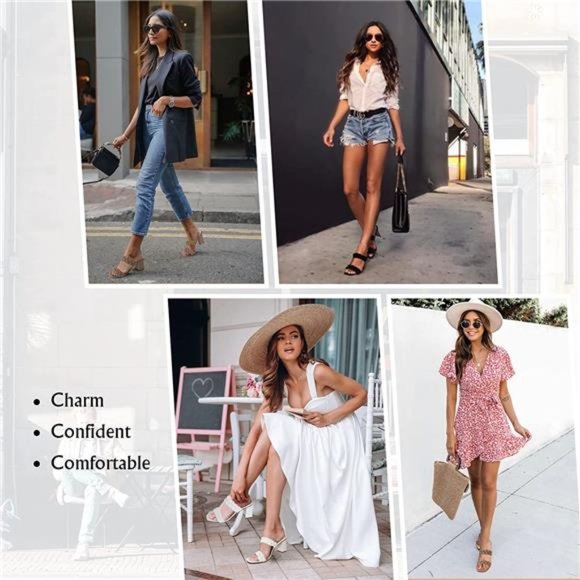 Women's Braided Heeled Sandals Strappy Square Open Toe Heels Backless Mules Slip - Picture 6 of 6